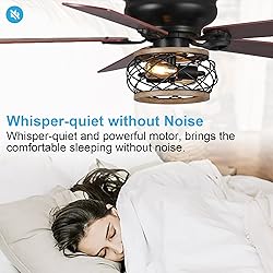 Parrot Uncle Ceiling Fans with Lights and Remote