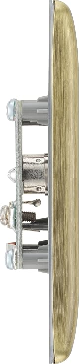 BG Electrical Single Co-Axial Socket Antique Brass Nexus Metal Range view 5
