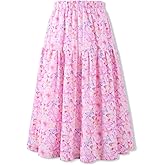 Floral Long Skirt for Girls Toddler & Kids & Teens II Girl's A-Line Maxi Skirts