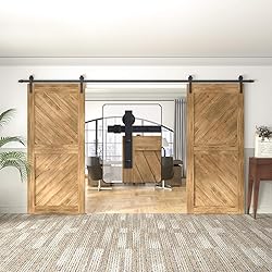 WINSOON Double Barn Door Hardware Kit 5-18FT for