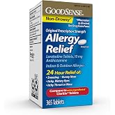 GoodSense Loratadine 10 mg Allergy Relief Tablets, 365 Count | 24-Hour Non-Drowsy Relief, Antistamine for Indoor and Outdoor Allergies, Original prescription strength