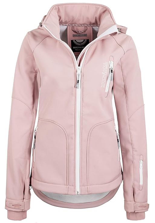Stitch & Soul Damen Softshelljacke mit Innenfleece