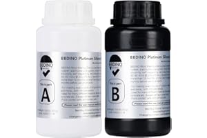 BBDINO Silicone Mold Making Kit 20A Silicone for Mold Making, Silicone Mold Making Translucent 21.2 Oz, 1A:1B by Volume, Liquid Silicone for Molds Making of Resin, Soap, Wax, Clay, Concrete etc.