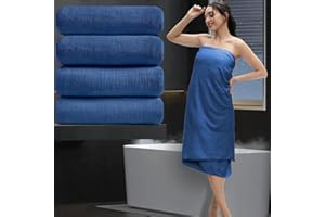 MAGGEA 4 Piece Oversized Bath Sheet Towels (35 x 70 in,Navy Blue) 700 GSM Ultra Soft Bath Towel Set Thick Large Cozy Plush Highly Absorbent Towels Quick Dry Bathroom Towels Hotel Luxury Shower Towels