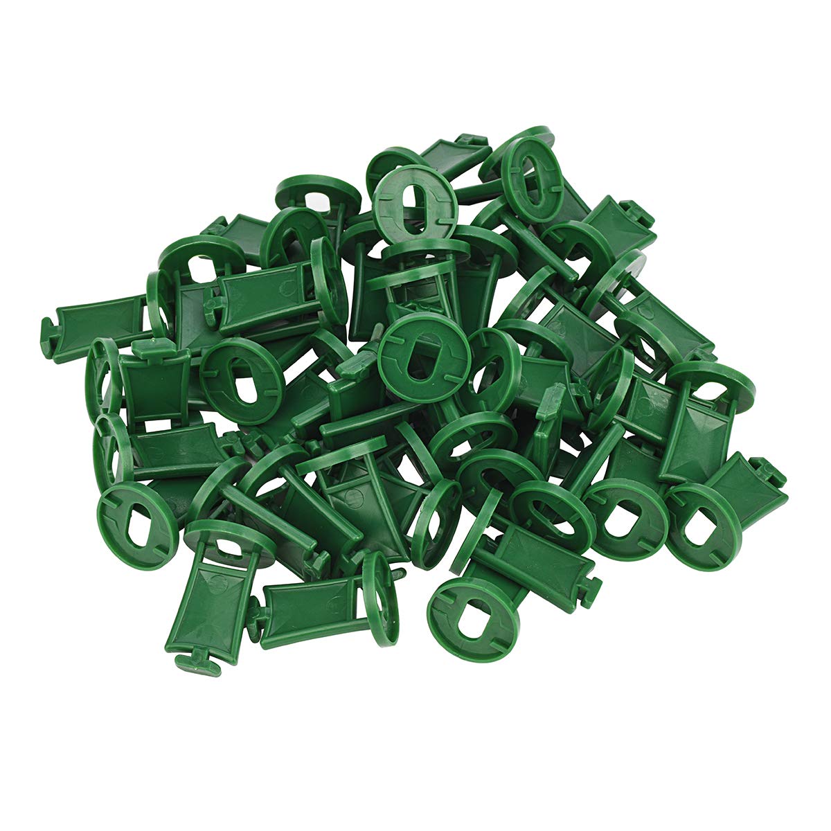 Plastic Greenhouse Twist Clips, Shading Fixing Clips, Washers for Aluminium Greenhouse Insulation Bubble Netting Shading Fixing Fastener Kit (Green 50PCS T Extenders)