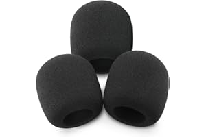 LEFXMOPHY ATR2100X Pop Filter, Mic Foam Replacement for Audio-Technica ATR2100x-USB ATR1300x Microphone Windscreen, Black Windsock Cover 3-pack