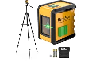Self Leveling Laser Level with Tripod,DEGLASERS Green Cross Line Laser Level,Lazer Leveler Tool for Picture Hanging Construction Floor Tile Wall Home Renovation, Indoor Project, Battery Included