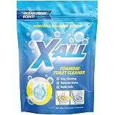 X-ALL Foaming Toilet Cleaner, Self-Activating Powder for Deep Cleaning, Fights Stains, Limescale and Mineral-Buildup