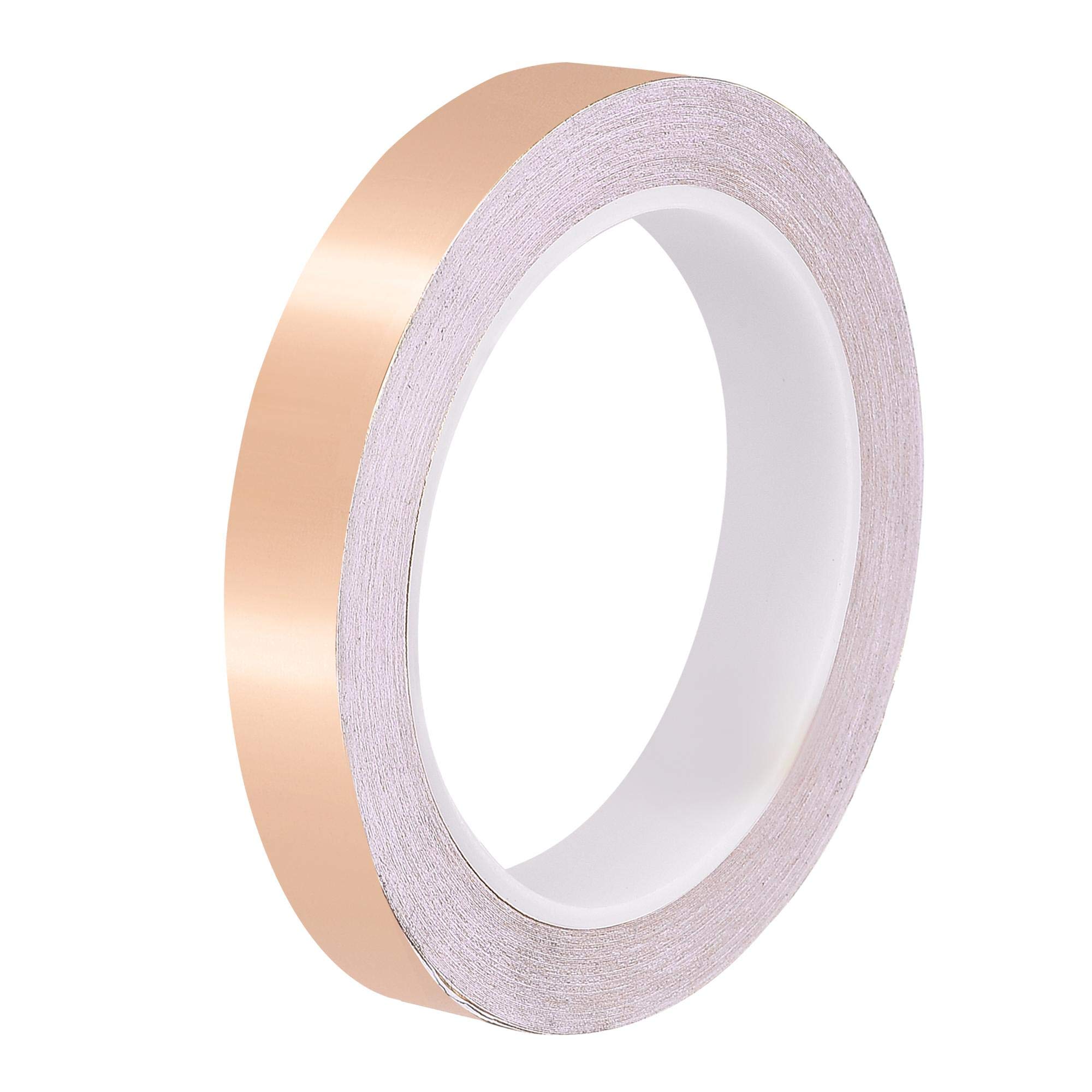 uxcell Single-Sided Conductive Tape Copper Foil Tape Adhesive 18mm x 20m/65.6ft for Guitar, EMI Shielding Crafts, Electrical Repairs, Stained Glass 1pcs