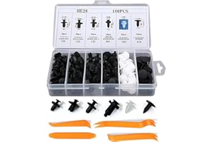 Kit 100 Presilhas e Grampos Universais para Parabarro, Parachoque e Forro de Porta – Fixação Automotiva Reforçada, Ideal para Acabamento Interno e Externo do Carro