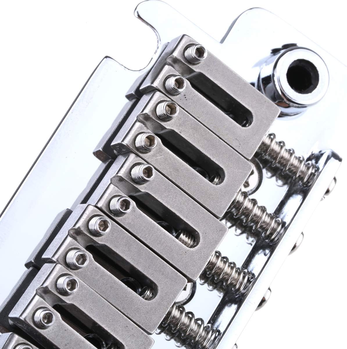Musiclily Pro 52.5mm 2 Point Tremolo Bridge Steel Saddles Steel Block for American Strat Style Electric Guitar Chrome - Image 5