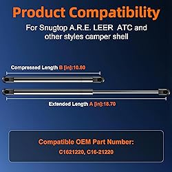 Euplokeer C16-21220 18.7in 19in 28lb/125N Gas Shock