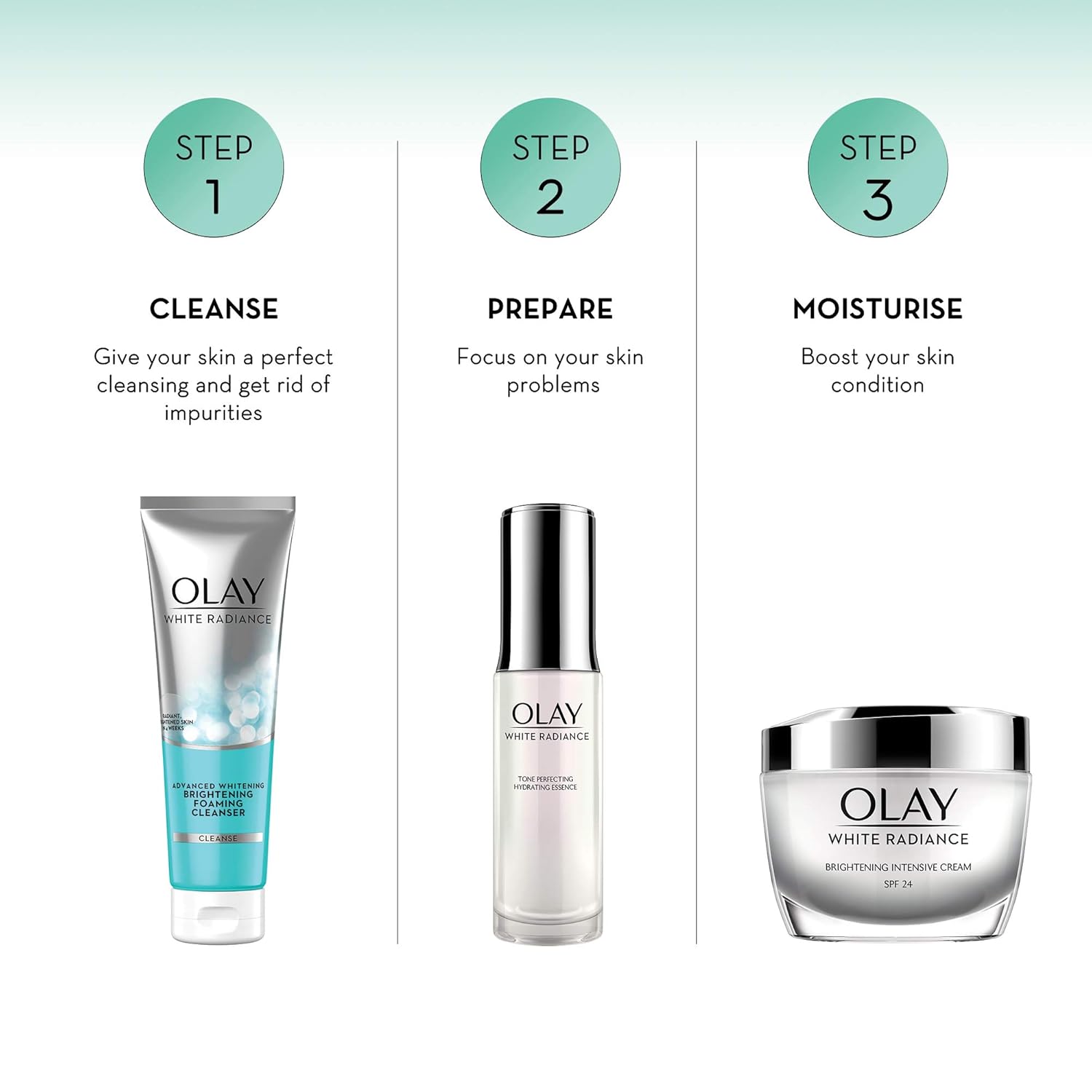 olay white radiance foaming cleanser