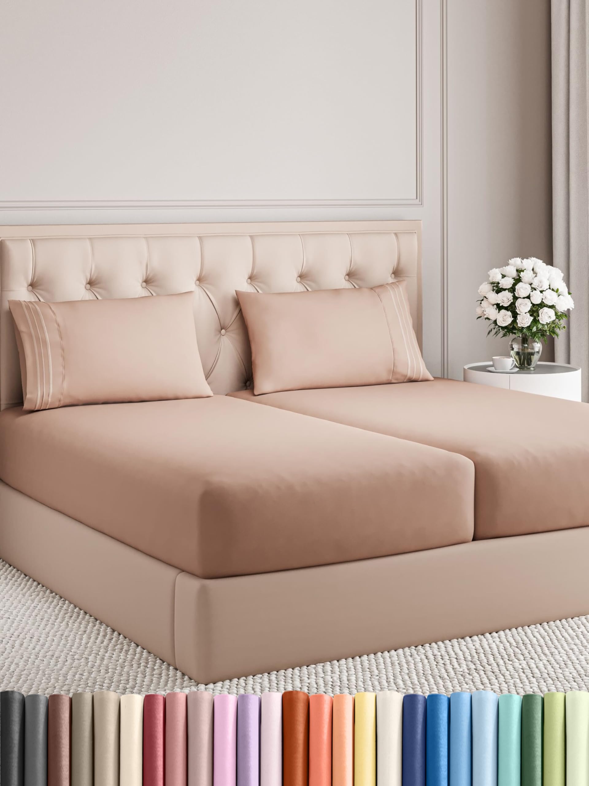 Split King Size 5 Piece Sheet Set - Comfy