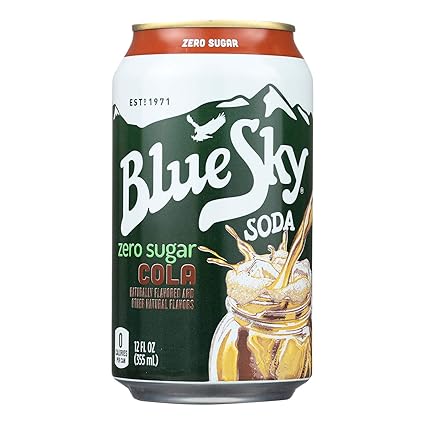 Amazon Com Blue Sky Soda Zero Cola Case Of 4 6 12 Fl Oz