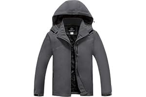 CorBuyit Lightweight Waterproof Jackets with Detachable Hood for Men