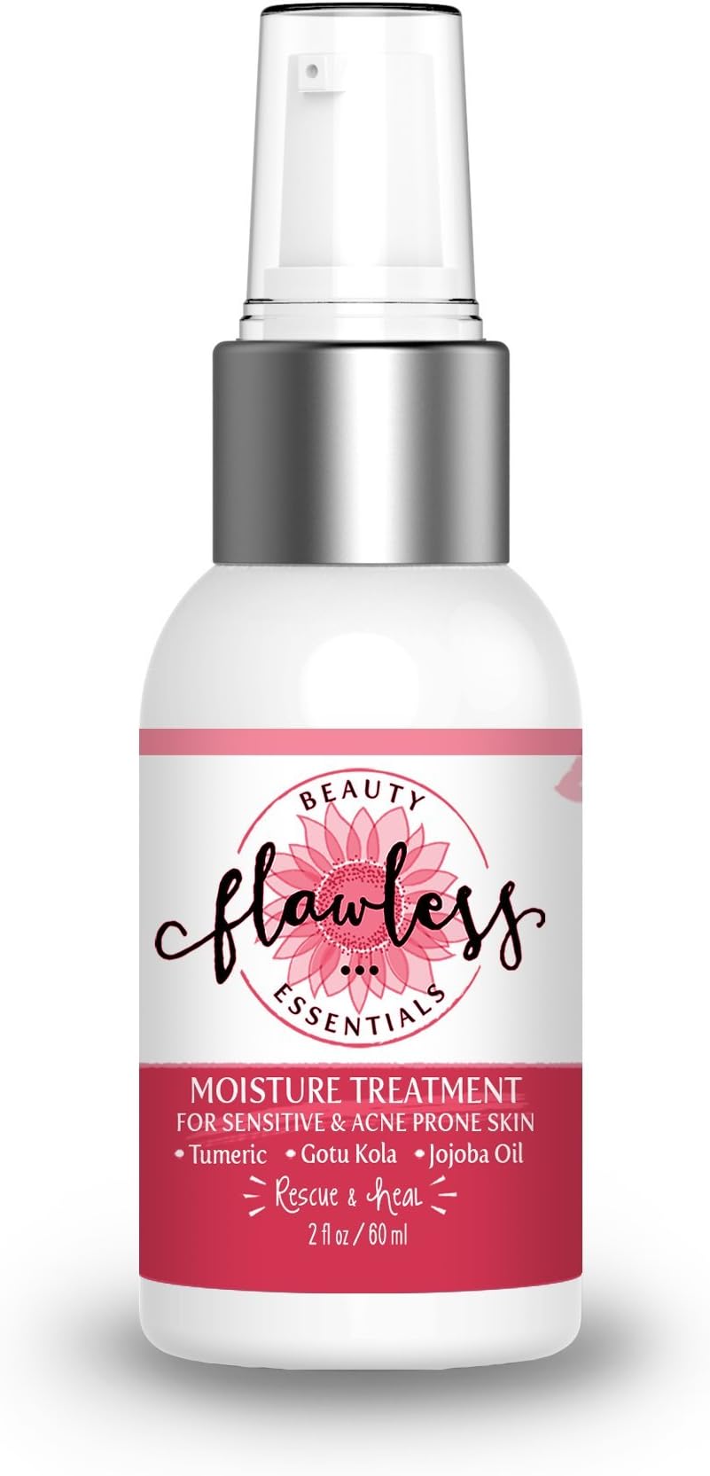 Moisture Treatment For Sensitive & Acne Prone Skin. With Tumeric, Gotu Kola, Jojoba Oil. Reduces Inflammation, Stimulates Cell Renewal, Kills Bacteria, And Moisturizes Skin Without Clogging Pores