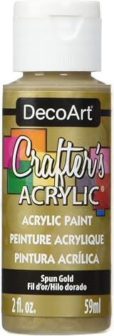 DecoArt Crafters Acrylic 59ml Spun Gold - Versatile Craft Paint