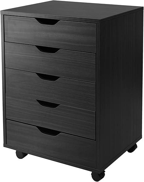 Amazon Com Winsome Halifax Storage Organization 5 Drawer Black