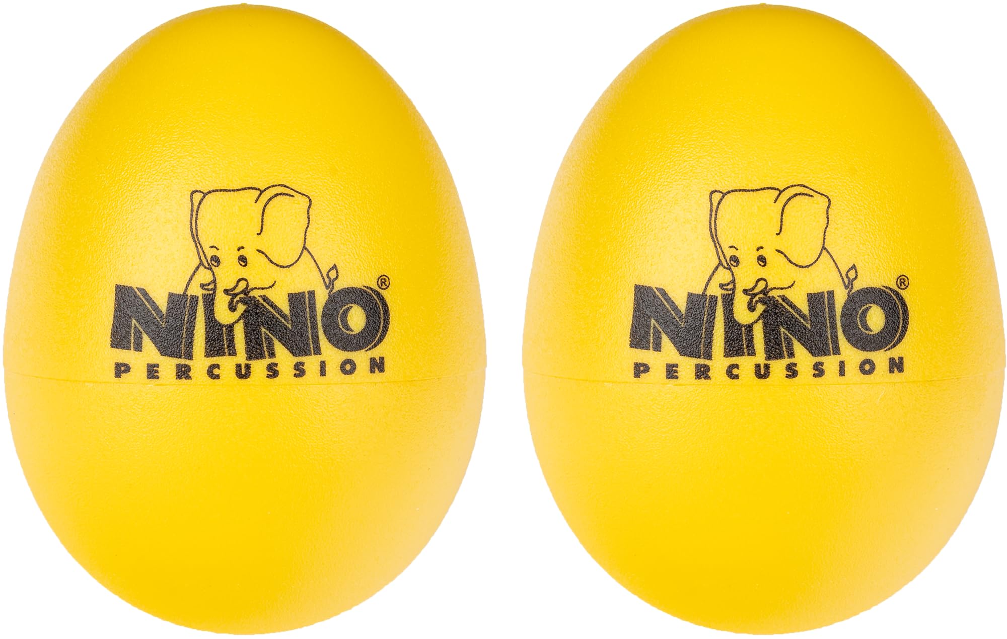 Nino Percussion Egg Shaker Pair - 2 Rattle Eggs for Children from 3 Years - Musical Instrument - Gift Idea - Plastic, Yellow (NINO540Y-2)