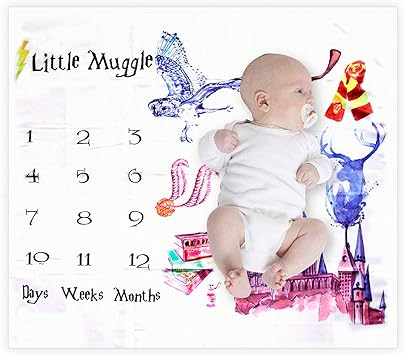 harry potter baby month blanket