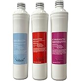 IPW UF-3 Filter Kit, 3-Stage Ultra Filtration Replacement Filters | Under Sink Drinking Water Filtration System, Compatible for Watts Premier, 105321, 105311, 105371