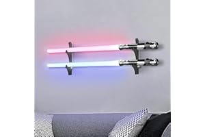 TOPNEW Lightsaber Wall Mount,Lightsaber Stand Holder Display Acrylic Light Saber Rack Suitable for Swords, Light Saber, Gift for Lightsaber Collectors(Black)
