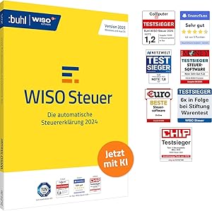 WISO Steuer 2025 (für Steuerjahr 2024) | Für Windows, Mac, Smartphones und Tablets | Standardverpackung