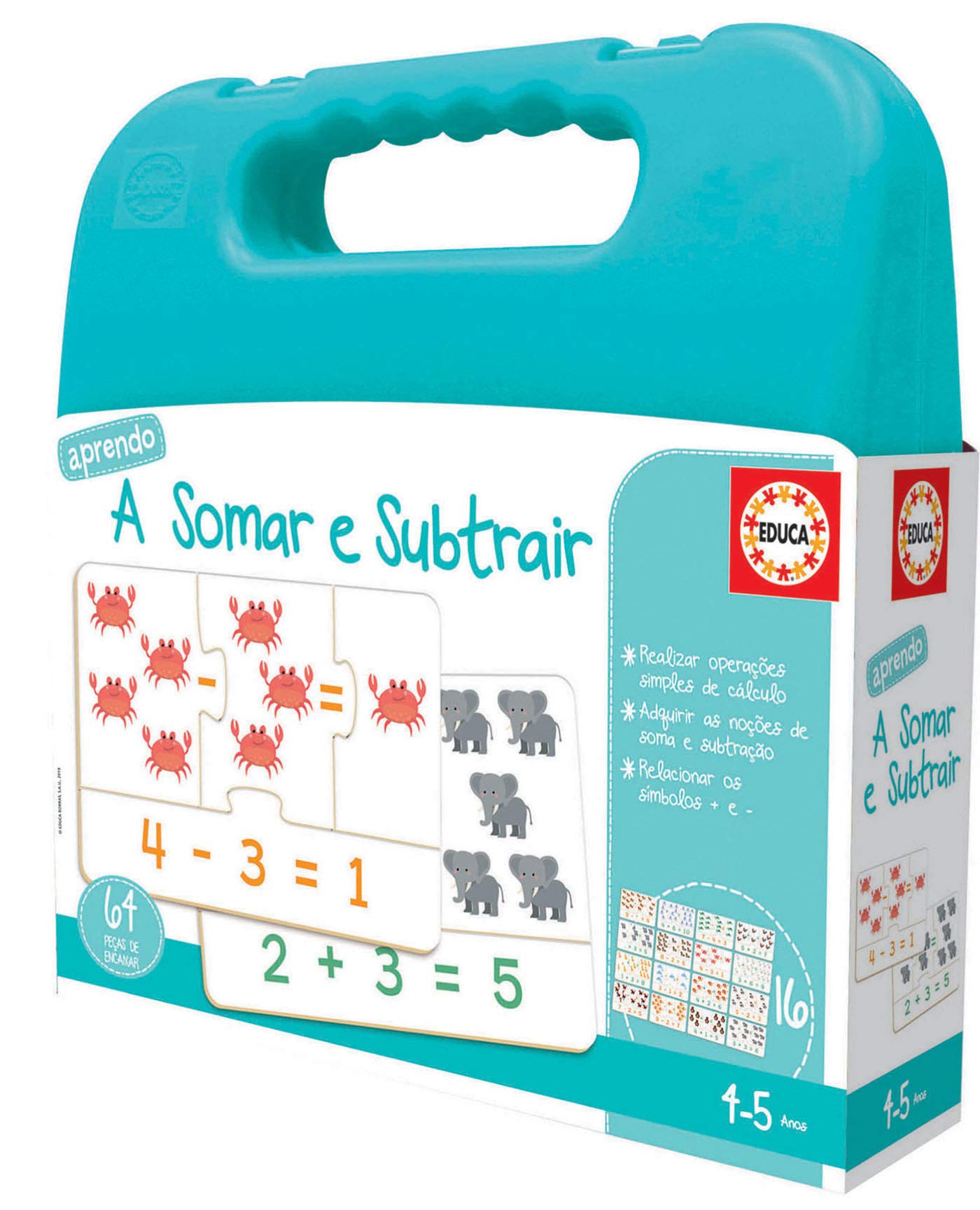 Educa Bad Learning to Somar and Subtrair. Educational Game for Children. + 4 Years. Ref. 18299, Multicoloured