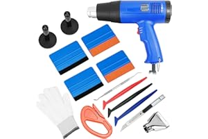 CARTINTS Professional Vinyl Wrap Tool Kit for Glass Protective Film Installing Window Tint Application Including Heat Gun, Squeegees, Vinyl Magnet, Work Gloves, Vinyl Knife, Utility Knife