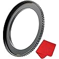 Breakthrough Photography 77mm to 82mm Step-Up Lens Adapter Ring for Filters, Made of CNC Machined Brass with Matte Black Electroplated Finish