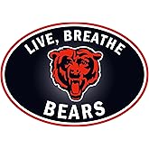 Siskiyou Sports NFL Chicago Bears Live-Breath Auto Decal, Team Colors, One Size