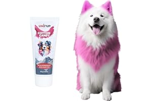 UNIPUP Semi-Permanent Dog Hair Dye Safe and Gentle Pet Hair Dye for Dogs, Cats and All Pets U-PHD02（Cotton Candy