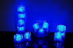 Litecubes Brand 3 Mode Blue Light up LED Ice Cubes (12)