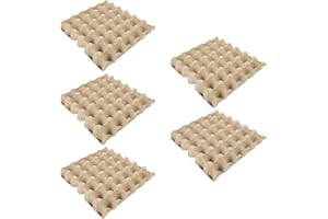 DIYEAH Paper Pulp Egg Tray 5pcs Reusable Egg Storage Compact Design for Refrigerator Organization and Farm Use