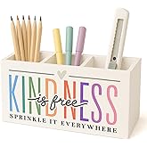 FISWAFY Kindness Is Free Inspirational Pen Pencil Holder for Desk, Inspirational Gifts for Women, Self Love Positive Mental Health Makeup Brush Toothbrush Holder for Vanity Bathroom