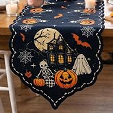 Halloween Table Runner Gothic Table Runner 13x69 inch, Fall Halloween Decor | Halloween Decorations, Polyester Table Runner, Table Runner for Halloween Parties, Dining Tables and Gothic Home Decoration