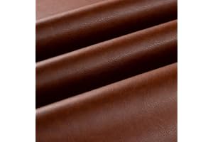 Wooqu PU leather Book Cloth, Polyurethane Coated and Non-woven Base, Leather-like Look, Soft, 17x29”, for Book Binding, Casco Grain, Reddish Brown