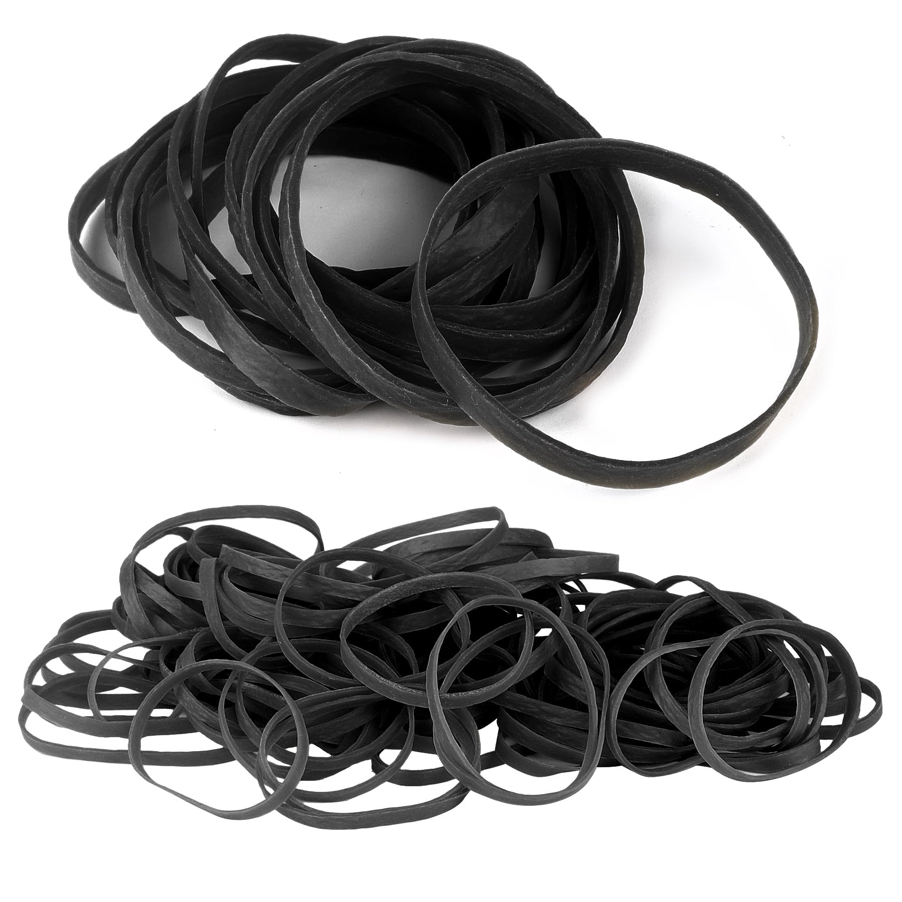 Elastic Bands 100Pcs Rubber Bands 100x5mm Heavy Duty Rubber Bands Natural Strong Money Elastic Bands for Stationary Stretchable Black Bands for Home School Office Workshop Accessories
