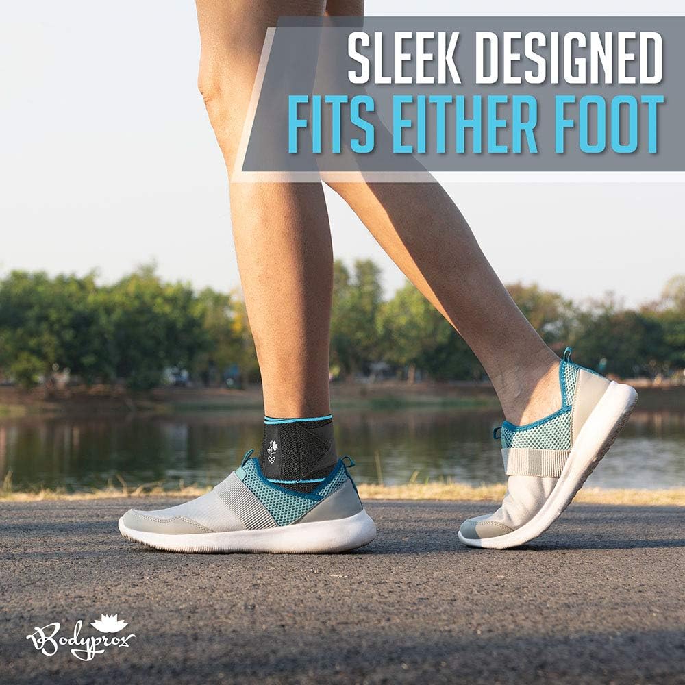 Ankle Support Brace 2 Pack, Adjustable Compression Ankle Braces for Sports Protection, One Size Fits Most for Men & Women: Health & Personal Care