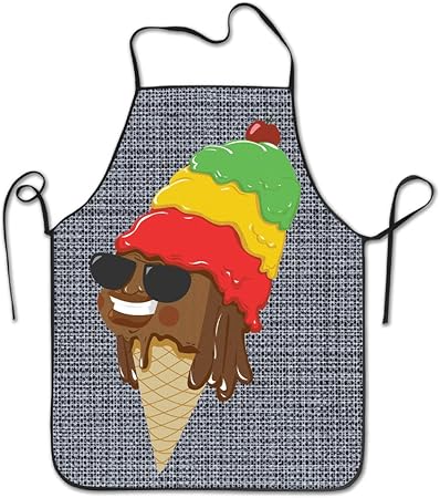 ice cream cartoon png fully adjustable apron black amazon co uk kitchen home ice cream cartoon png fully adjustable