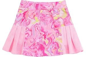 JESKIDS Girls' Tennis Golf Skirts with Shorts Pickleball Athletic Pleated Skort 6~13T
