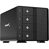 SABRENT 4-Bay USB 3.2 Gen 2 SATA Docking Station for 3.5” HDD/SSD, 10Gbps USB-C DAS, Tray-Less Hot-Swap, Aluminum Enclosure with Cooling Fan, Individual Power Switches, No RAID (DS-SC4B)