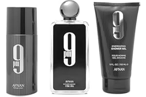 Afnan 9 PM Luxury Perfume Gift Set – Eau De Parfum (3.4 Oz), Deodorant (5.0 Oz), Shower Gel (6.7 Oz)
