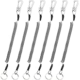 Booms Fishing T04 Fishing Lanyards Fishing Tool/Pole Safety Coil Lanyard Retractable Wire Inside Tup Cover