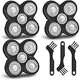 3 PCS Blades Refills for Freebird Head Shaver, 5 Blades Razor Replacement Heads Bald Men Freedom Grooming for free bird + 3 Cleaning Brush