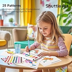 Shuttle Art Paint with Water Coloring Book for