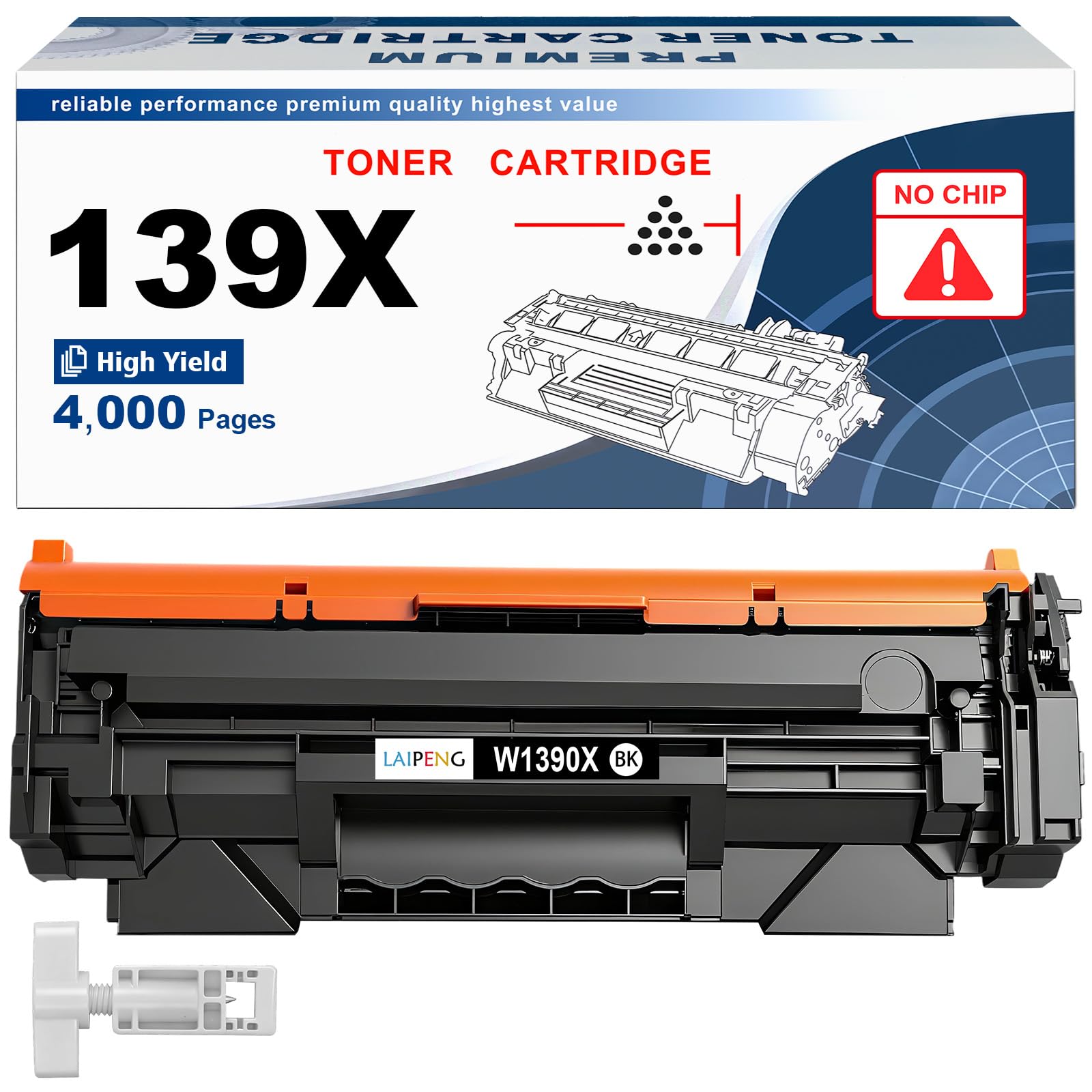 LAIPENG 139X Black Toner Cartridge High Yield Compatible for HP 139A W1390A W1390X LaserJet Pro 3002 3002dw MFP 3102 3102fdw Printers [Without Chip, With Tools]