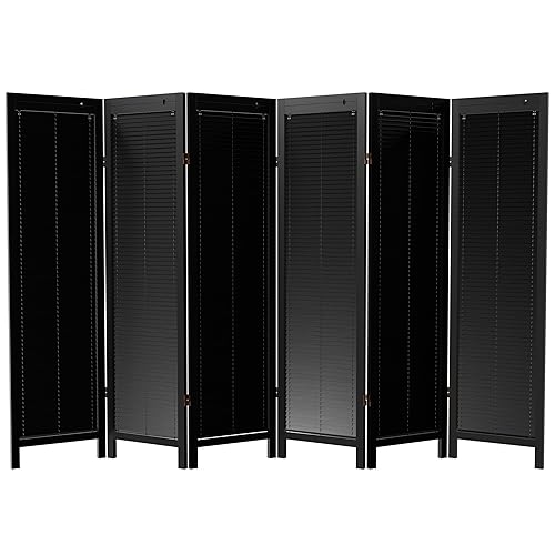 Red Lantern 6 ft. Tall Adjustable Shutter Room Divider Black 6 Panel - Amazon deal for $321.00