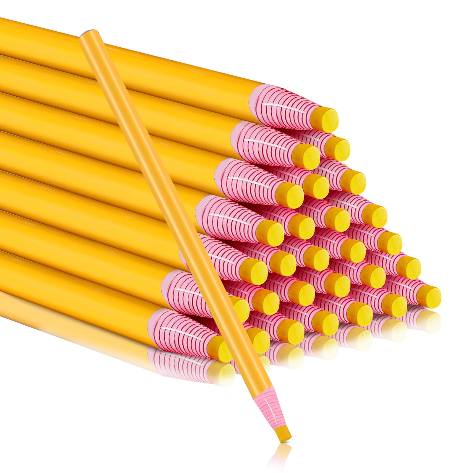 Photo 1 of Tinlade 36 Pcs Peel off China Markers Grease Pencils for Glass Mechanical Wax Pencil Marking Crayons for Vinyl Metal Wood Paper Fabrics Leather Cellophane (Yellow)